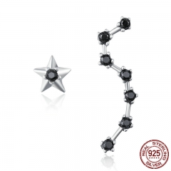Authentic 925 Sterling Silver Star & Dipper Constellation Drop Earrings for Women Fashion Jewelry Gift Bijoux SCE166 EARR-0176
