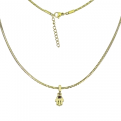 collar de eslabones cubanos de oro de mujer de acero inoxidable  PSS108