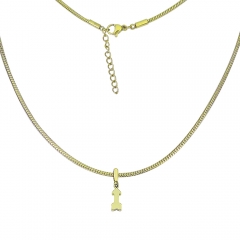 collar de eslabones cubanos de oro de mujer de acero inoxidable  PSS138