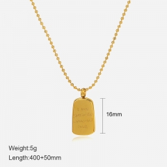 Joyas chapadas en oro Collar en Acero Quirúrgico  NS-1374A