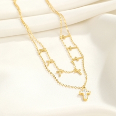 Joyas chapadas en oro Collar en Acero Quirúrgico NS-1430
