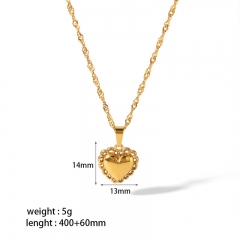 Joyas chapadas en oro Collar en Acero Quirúrgico NS-1485