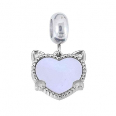 Encantos de perlas de acero inoxidable para brazalete y collar de bricolaje PD0895W