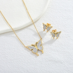 Conjunto de joyas y collar chapado en oro de 18 quilates para mujer  STAO-3953