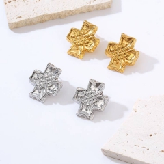 Pendientes de moda de alta calidad chapados en oro de acero inoxidable para mujer  ES-3086