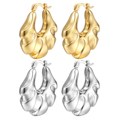 Pendientes de moda de alta calidad chapados en oro de acero inoxidable para mujer  ES-3077