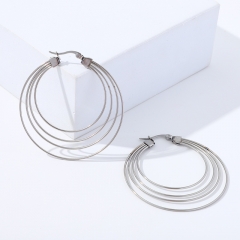 Pendientes de joyería de regalo minimalistas de acero inoxidable para mujer  ES-3002S
