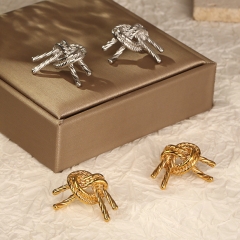 Pendientes de moda de alta calidad chapados en oro de acero inoxidable para mujer  ES-3084