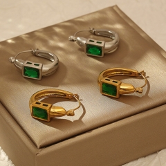 Pendientes de moda de alta calidad chapados en oro de acero inoxidable para mujer  ES-3075