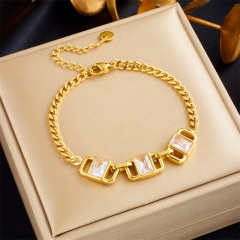 pulsera de acero inoxidable de oro joyería de mujer  BS-2599A