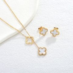 Conjunto de joyas y collar chapado en oro de 18 quilates para mujer  STAO-3955A