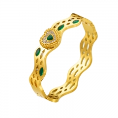 pulsera chapada en oro brazalete joyería mujeres de lujo  ZC-0702