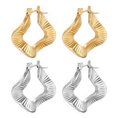 Pendientes de moda de alta calidad chapados en oro de acero inoxidable para mujer  ES-3072
