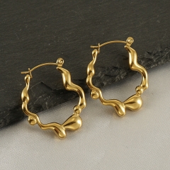Pendientes de moda de alta calidad chapados en oro de acero inoxidable para mujer  ES-3080G