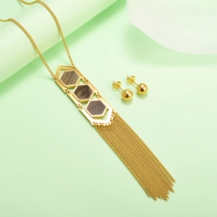 nuevo conjunto de joyas de oro para mujer de acero inoxidable  XXXS-0424