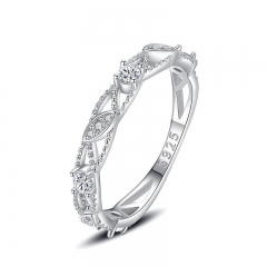 Anillos de diamantes de joyería de plata esterlina 925 para mujer  J1291