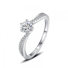 Anillos de diamantes de joyería de plata esterlina 925 para mujer   JZ1261