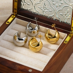 moda Pendientes Joyas de acero inoxidable chapadas en oro ES-2459