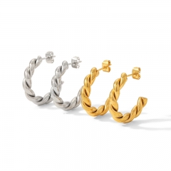 moda Pendientes Joyas de acero inoxidable chapadas en oro ES-2506