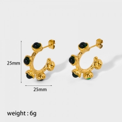 moda Pendientes Joyas de acero inoxidable chapadas en oro ES-2524