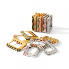 moda Pendientes Joyas de acero inoxidable chapadas en oro ES-2489