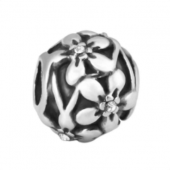 Encantos de perlas de acero inoxidable para brazalete y collar de bricolaje PD0925