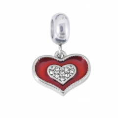 Encantos de perlas de acero inoxidable para brazalete y collar de bricolaje PD0899R