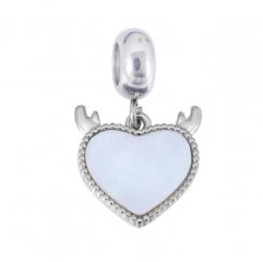 Encantos de perlas de acero inoxidable para brazalete y collar de bricolaje PD0901W