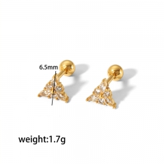 Joyas de acero inoxidable chapadas en oro pendientes de oro ES-2786