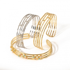 Mujeres de joyas de brazaletes de oro de acero inoxidable de moda ZC-0689